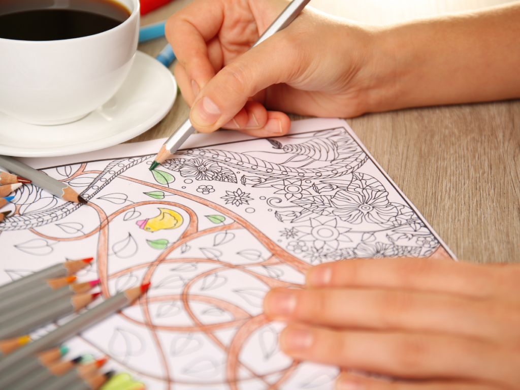 Drawing, painting, and coloring are creative forms of stress release